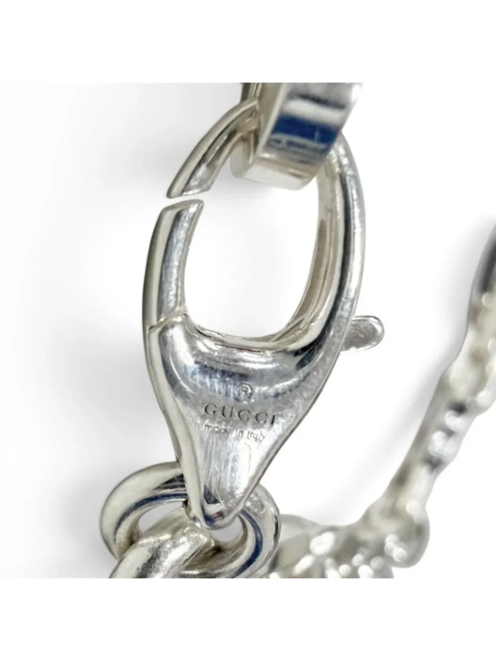 Gucci Interlocking Chain Necklace Silver